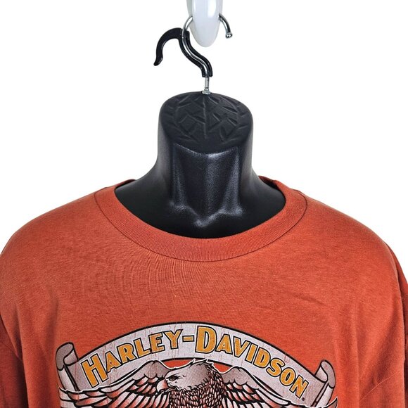 Harley-Davidson Mens Orange Graphic T-Shirt Myrtle Beach South Carolina X-Large - Picture 6 of 8